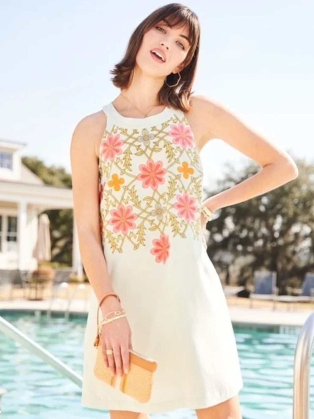 Spartina Kieran Halter Dress Blue Mist/M